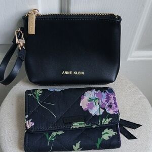 Anne Klein Black and Purple Wallet Vera Bradley. Both of them